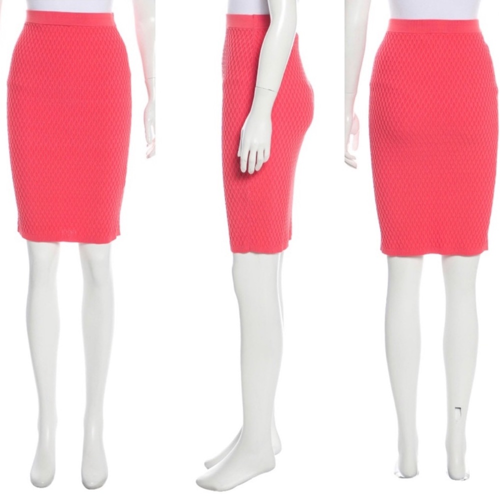 Jonathan Simkhai Textured Hex Pencil Skirt